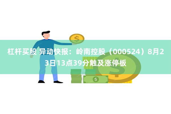 杠杆买股 异动快报：岭南控股（000524）8月23日13点39分触及涨停板